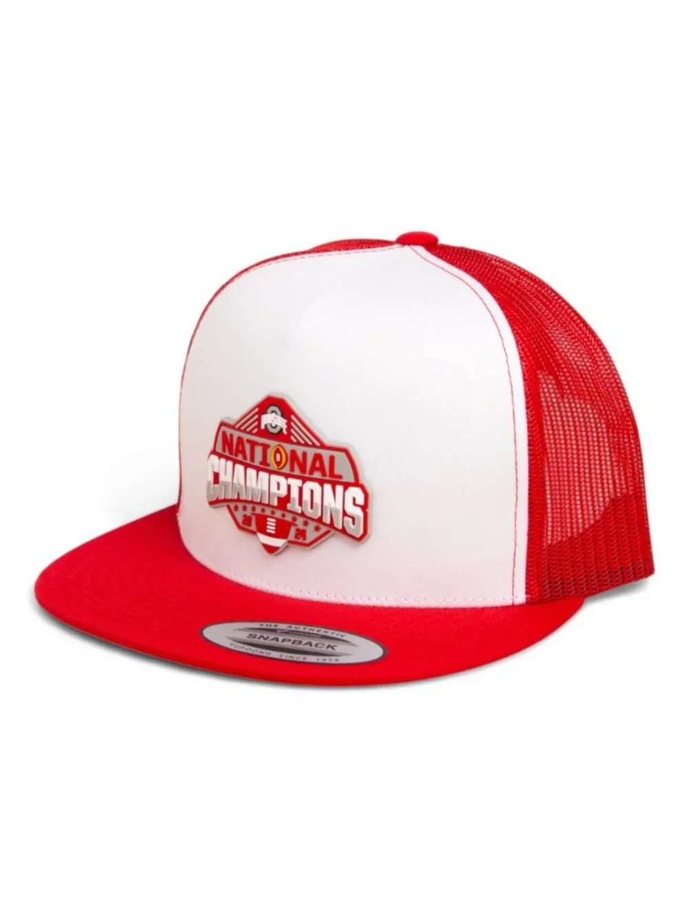 Ohio State Buckeyes 2024 CFP National Champions YP Flat Bill Trucker Hat